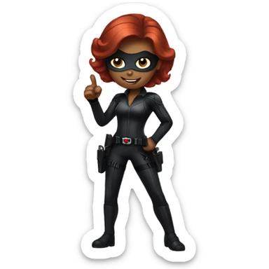 Black Widow thumbs up  sticker
