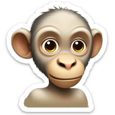 A cute monkey rolling his eyes sticker