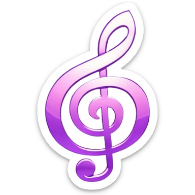 glitter symbol music purple cyberpunk sticker