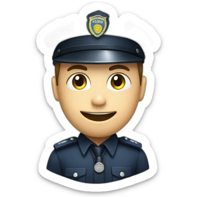 Policeman with GdP-Logo sticker