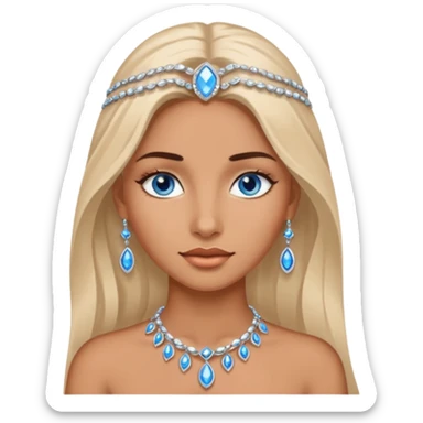 blue eyed desert tribe woman sticker