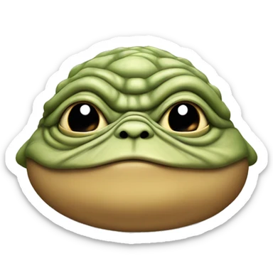 Jabba the hutt from Star Wars with a cute face sticker