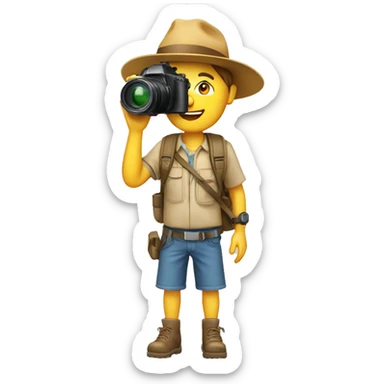 Tourist avec appareil photo sticker