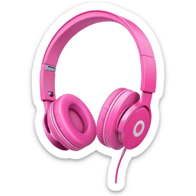 pink headphones sticker