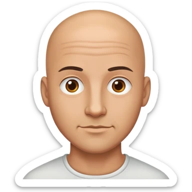 A handsome bald man sticker