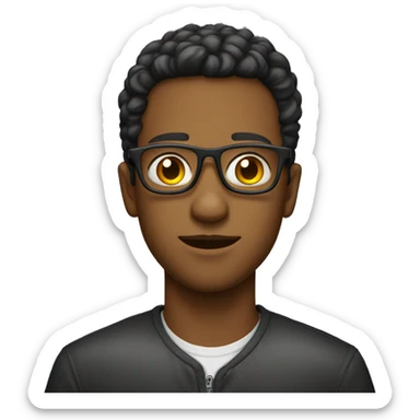 jeune homme avec des lunettes sticker