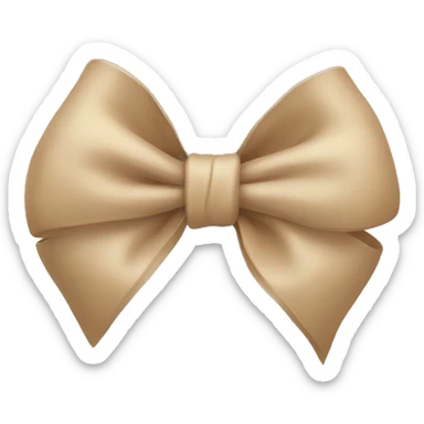 beige bow  sticker