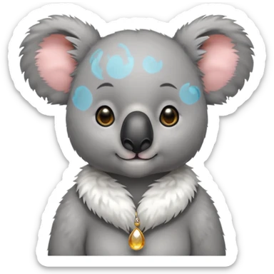 Koala with earrings sticker