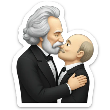 karl marx kissing vladimir putin sticker