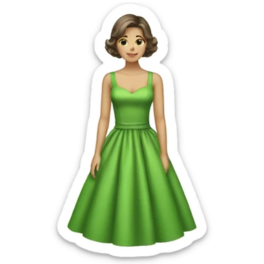 green dress sticker