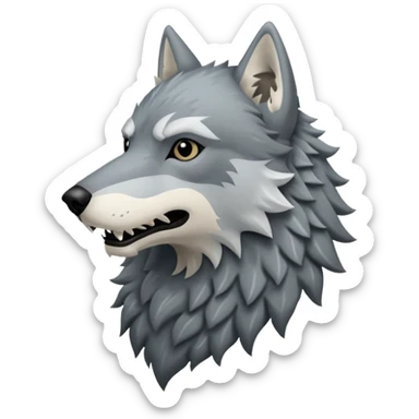 In game of thrones house stark banner wolf sticker