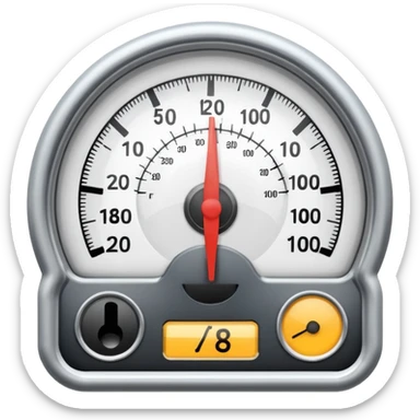 a meter gauge sticker