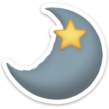 the moon whith  3 stars sticker