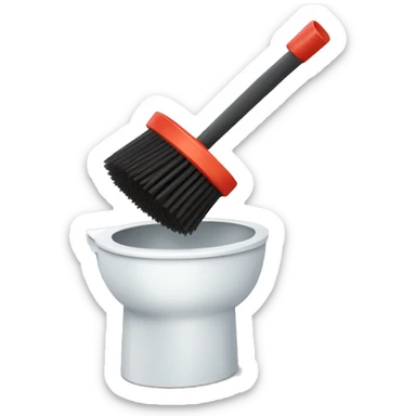 toilet brush and pot sticker