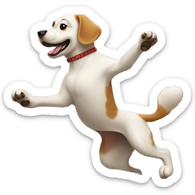 dog dancing on the roof sticker