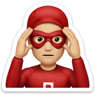 Daredevil covering his eyes sticker