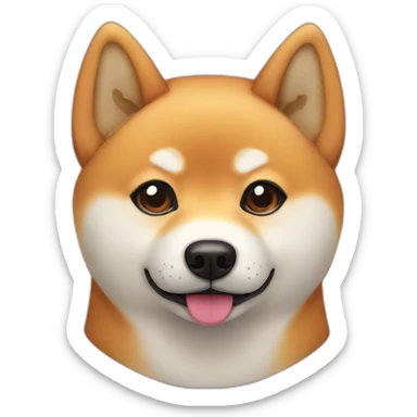 really cute shiba inu head sticker