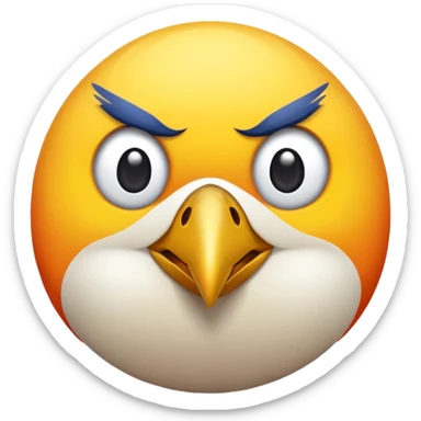 Bird with big balls sticker