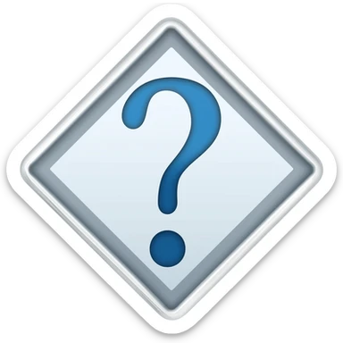 Draw a question mark inside a diamond. sticker