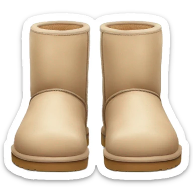 A pair of beige short uggs sticker