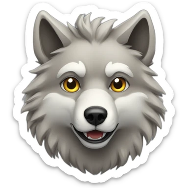 wolf-playing-video-games-on-pc sticker