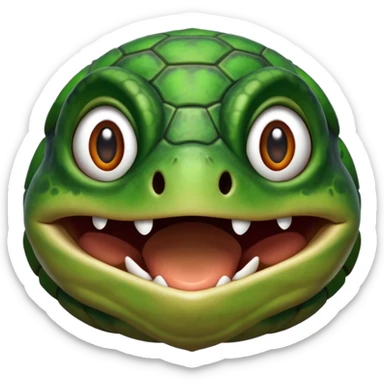 Screaming turtle sticker