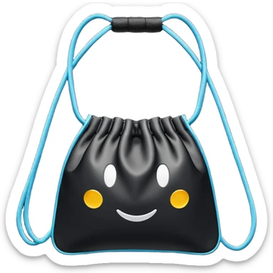 sac a dos de sport noir sans smiley sticker