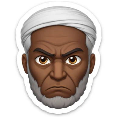 in profile, angry Iranian sticker