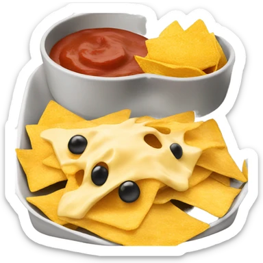 Nachos with cheese dip sticker