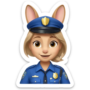judy hopps from zootopia, pixar sticker