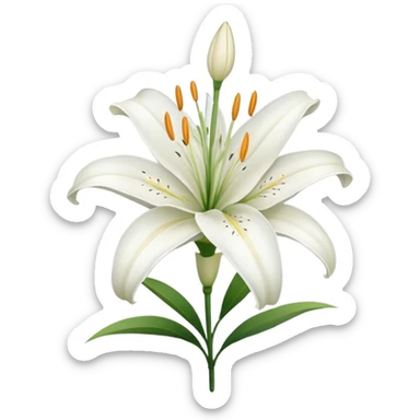 White Lily emoji sticker