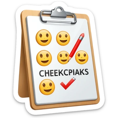 clipboard with checkmarks emoji sticker