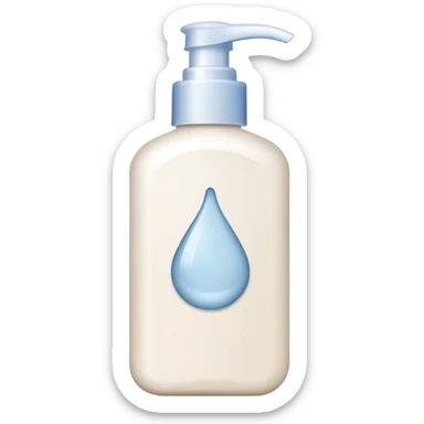 simple emoji of a lotion bottle representing dermatology sticker