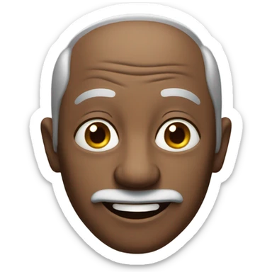 Grandpa with boogers and awkward smile sticker