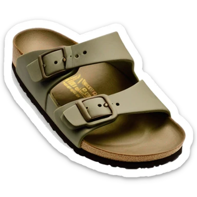 Birkenstock clogs khaki washed color close toed sticker