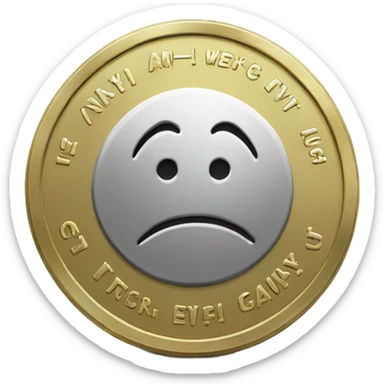 coin with the inscription 1 week sticker