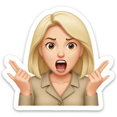 Woman screaming “how dare you hold me accountable”  sticker