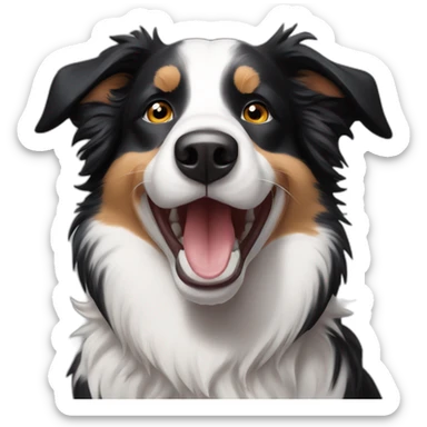 Happy border Collie named Roy sticker