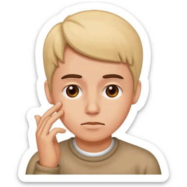 thinking or trying to remember sticker