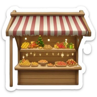 Christmas market stall sticker