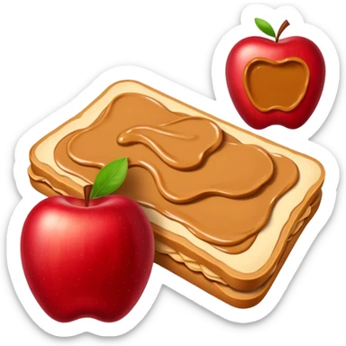 apple slices with peanutbutter sticker