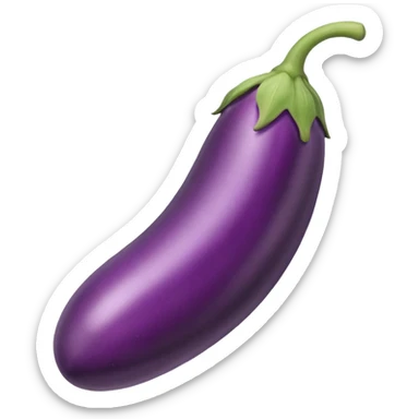 eggplant with an x sticker
