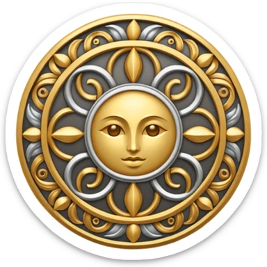 symbol of divine synergy between earth God, sun God, sea God and Death God sticker