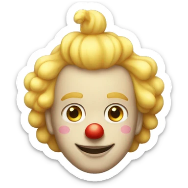 21 year old blonde male clown sticker