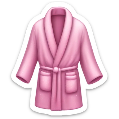 Sparkly light pink robe sticker