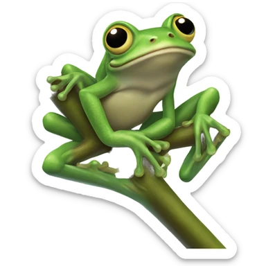 tree frog, viewed from above sticker