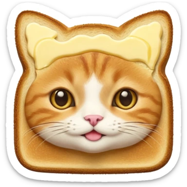 Toast cat sticker