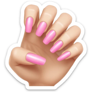 long pink nails sticker