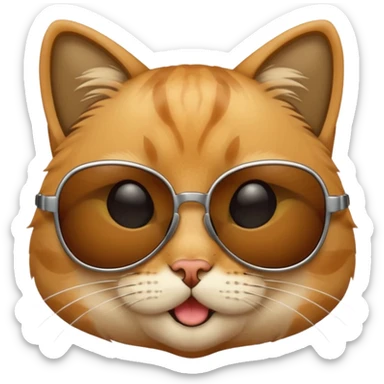 Cat wearing sunglasses sticker