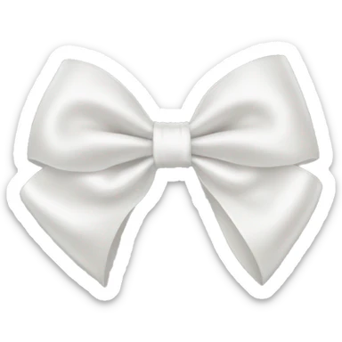 white satin bow sticker